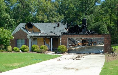 damaged house